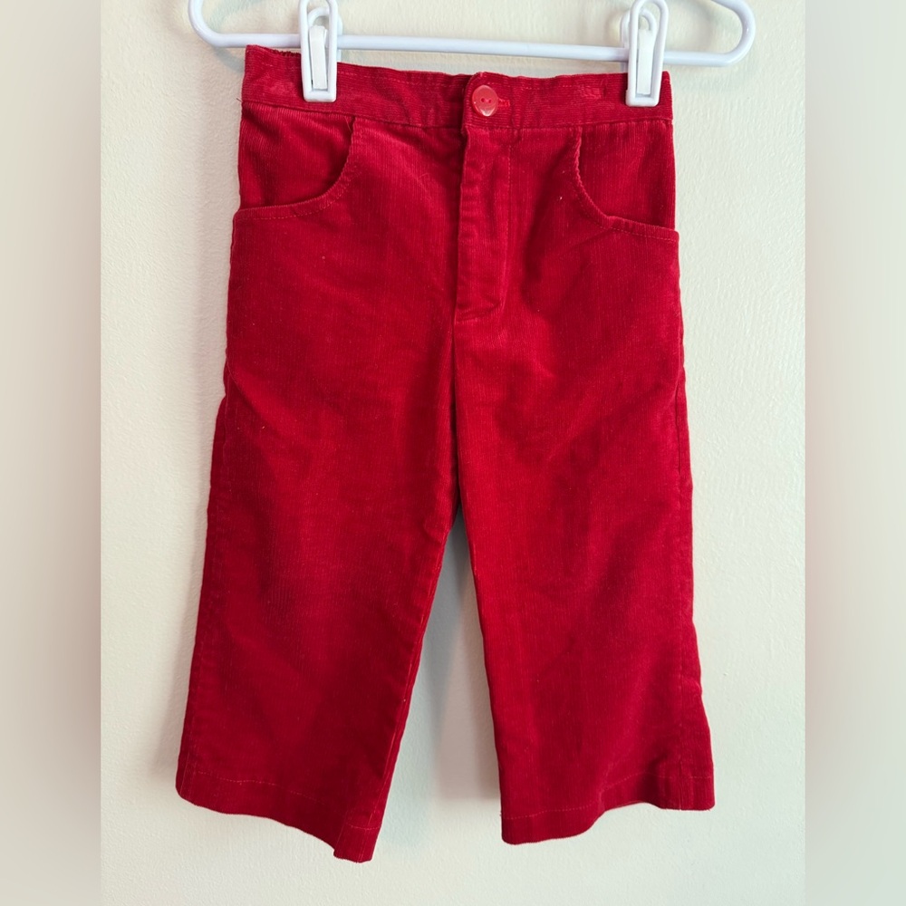 Fantaisie Kids Red Corduroy Pants